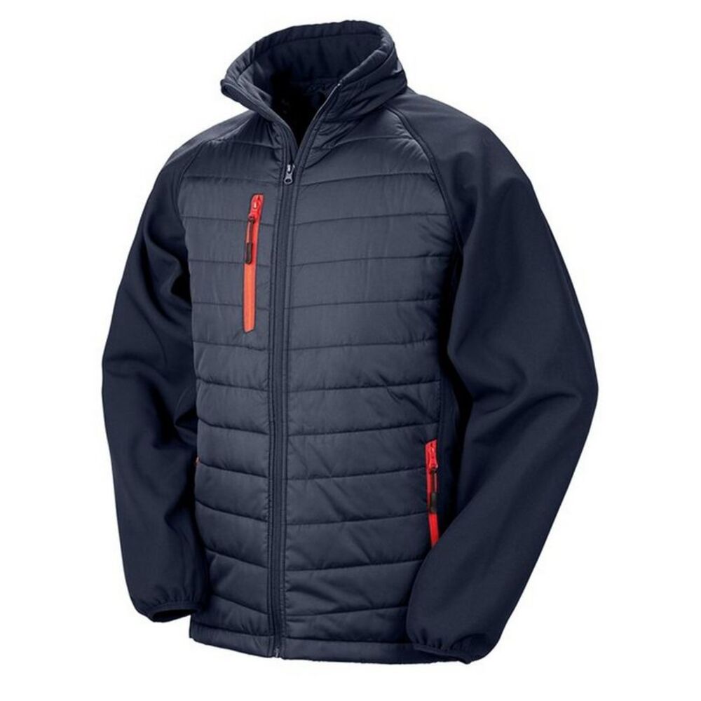 Result Unisex Adult Compass Softshell Padded Jacket / Navy/Red
